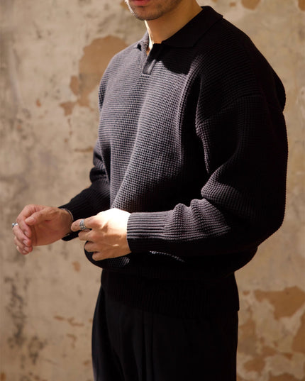 Thickened Sweater Men's All Cotton Loose Casual Sweater American Retro