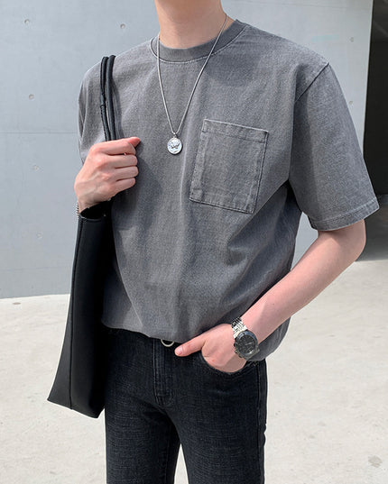 Men's Vintage Wash Worn Short Sleeves