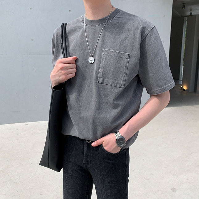 Men's Vintage Wash Worn Short Sleeves