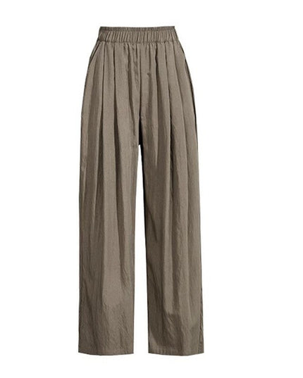 Loose Drape Casual Straight-leg Thin Ice Silk Wide-leg Pants