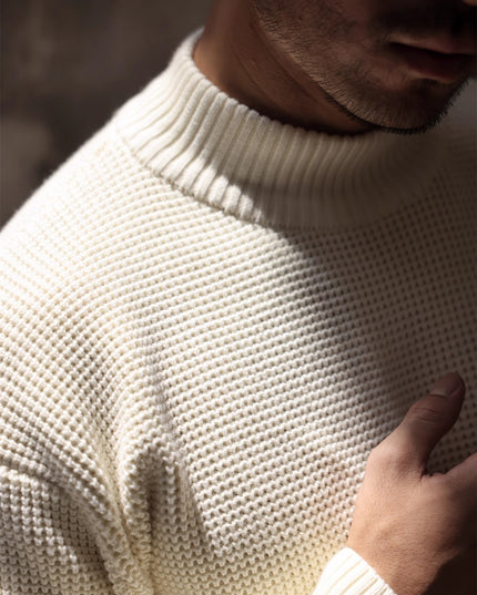 Thickened Half-high Collar Sweater Men's Cotton Thick