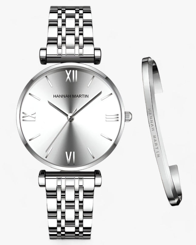 Women's Solid Stainless Steel Band Watch