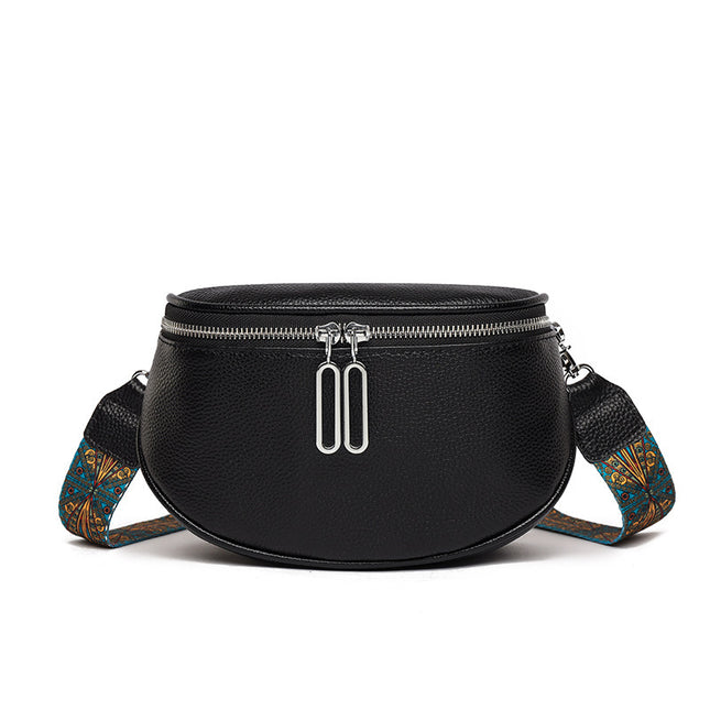 Women's First Layer Cattlehide Leather Fashion Casual Messenger Bag