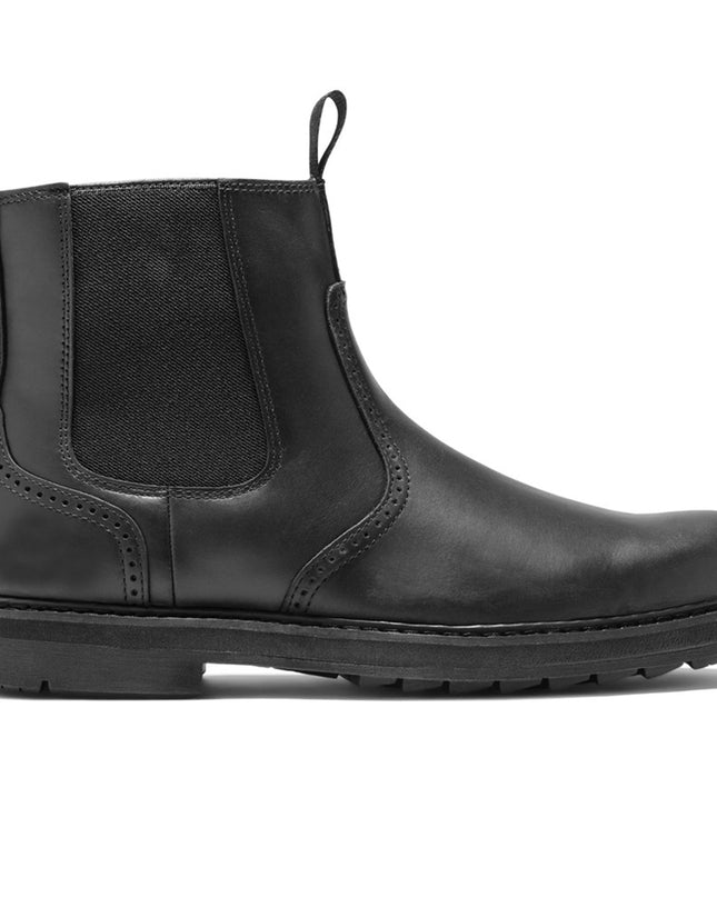 Handmade Frosted Set Feet High-top Men's Boots Casual Black