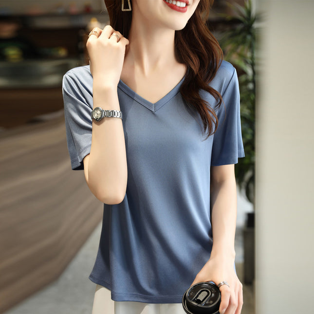 Vest Beautiful French Base Shirt Loose Satin Top