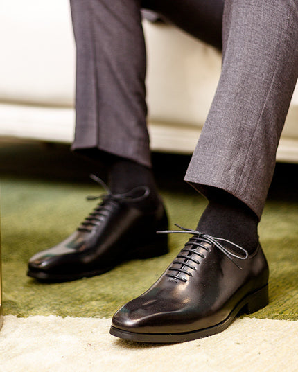 Formal Business Leather Shoes Men's Leather Black Pointed Toe Oxford