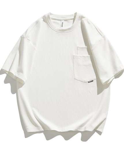Simple Short-sleeved T-shirt Men's Loose Multi-pocket