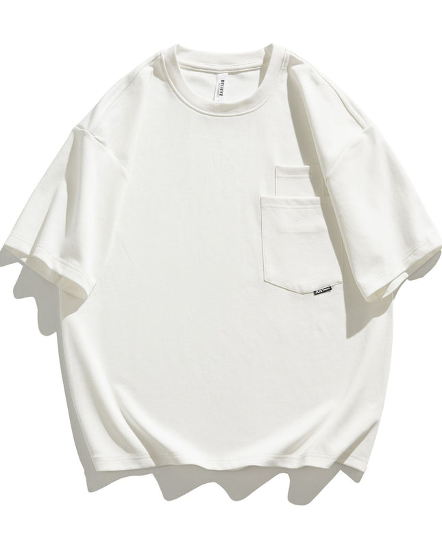 Simple Short-sleeved T-shirt Men's Loose Multi-pocket