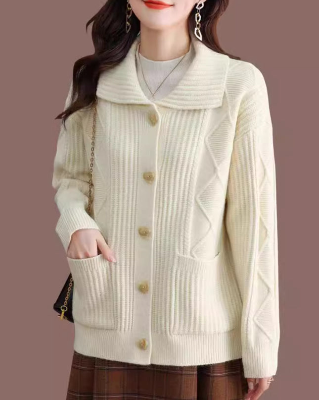 Outerwear Loose Casual Stretch Long Sleeve Sweater