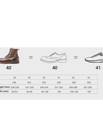 Genuine Leather Fleece Lined Mid-Top Martin Men's Boots High-top Trendy Foreman Motorcycle Desert Boots