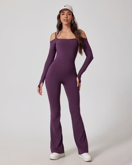 Women's Shoulder Strap Integrated Bell-bottom Pants