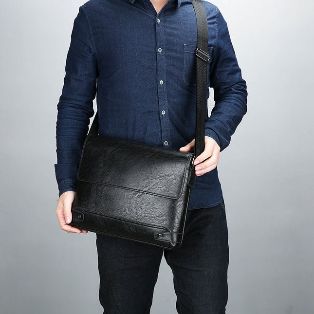 European & American Men’s Backpack | Business Hanging Bag, PU Leather