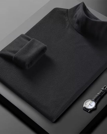 Double-sided Dralon Semi-high Collar Warm Men's Undershirt