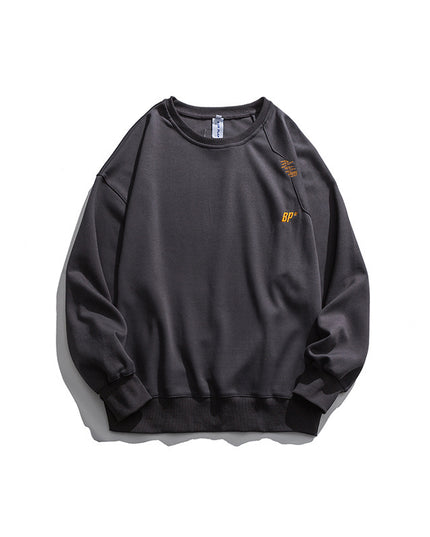 Men's Solid Color Casual Loose Sweatshirt