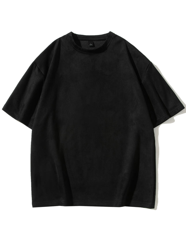 American Retro Short Sleeve T-shirt Men's Suede Loose