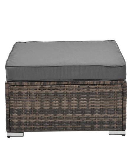 Patio Furniture, Outdoor Furniture, Seasonal PE Wicker Furniture, 4 Set Wicker Furniture With Tempered Glass Coffee Table