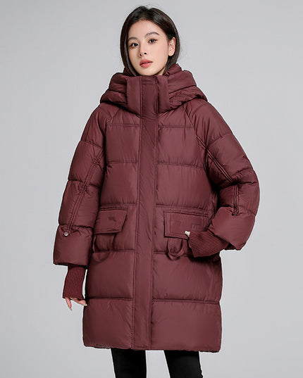 Mid-length Cotton Clothing Slimming Thickened Windproof And Warm