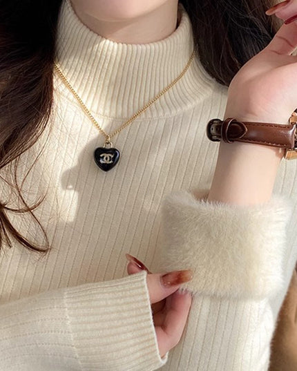 Velvet Padded Sweater Women's Autumn And Winter Knitted