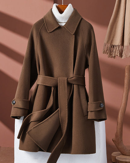 Fashion Personality Reversible Cashmere Coat Women