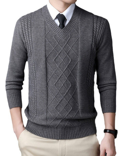 Chicken Collar Pullover Knitting Bottoming Shirt Men's Casual Sweater