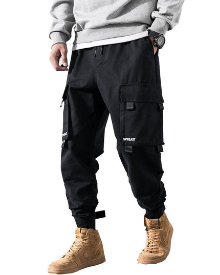 Multi-pocket handsome outdoor loose men's overalls