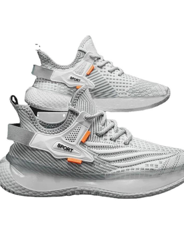 Men's Fashion Casual Fly Woven Mesh Breathable Platform Sneaker