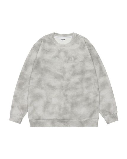 Retro Heavy Waste Soil Style Round Neck Sweater For Men