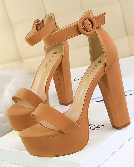 Super High-heeled Sandals Thick-heeled Stage Shoes Catwalk