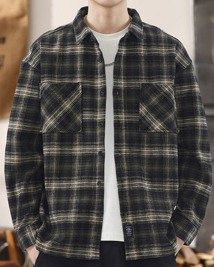 Men's Autumn And Winter Loose Long-sleeved Shirt Jacket Versatile Stain-resistant Top
