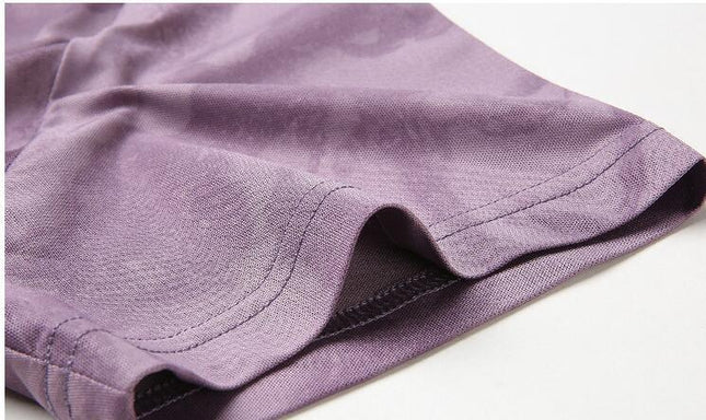 Men's Round Neck Mercerized Cotton Short Sleeves