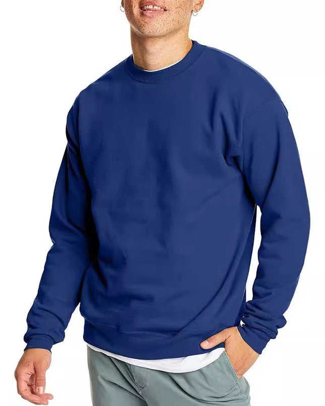 Solid Color Fashion Personality Round Neck Men's Top