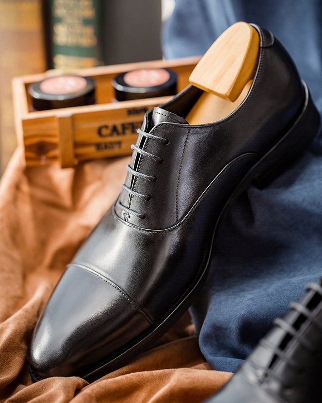 Hanmce Oxford Shoes Fashion Genuine Leather Breathable
