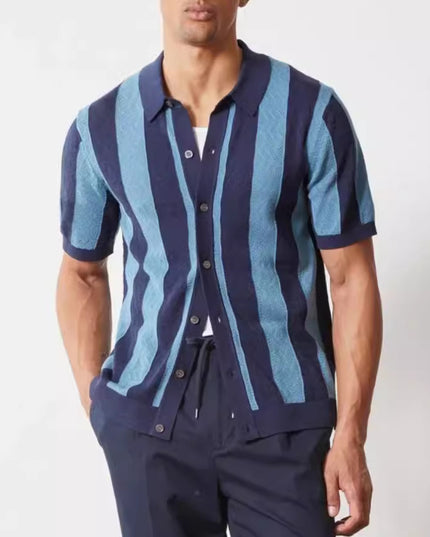 Fashion Men's Polo Shirt Hollow Breathable