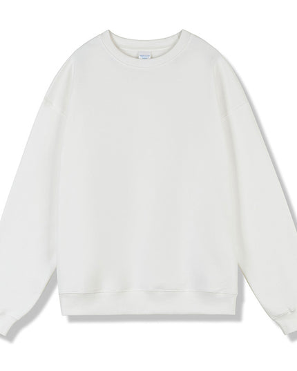 Fleece-lined Crew Neck Sweater Men's Loose Heavy Thickening