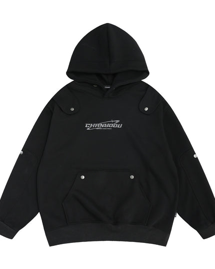 Men's Loose Pullover Personality Printed Hoodie