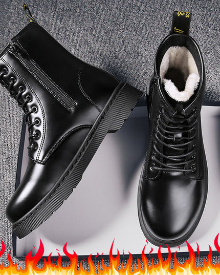 Martin Boots With Zipper Men's British Style