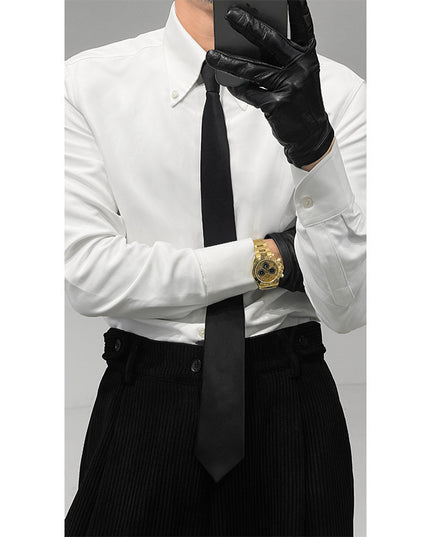 Spring Italian Large Pointed Collar Long-sleeved Shirt For Men