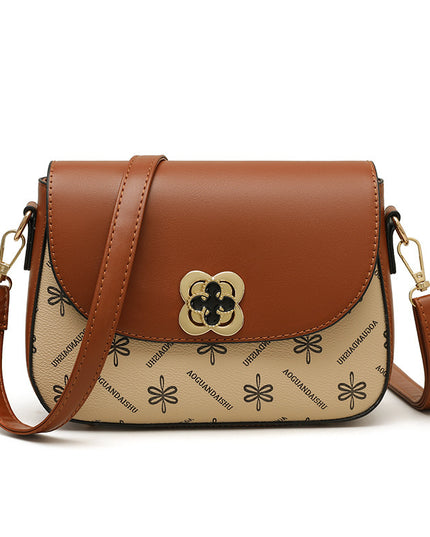 Women's Printed Contrast Color Small Bag