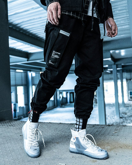 Pocket stitching sports trousers