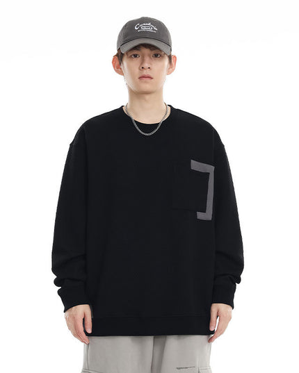 Men's Fall Winter Trend Loose Color Matching Casual Top