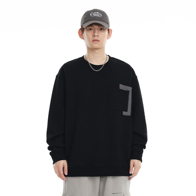 Men's Fall Winter Trend Loose Color Matching Casual Top