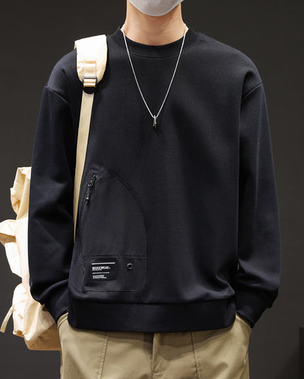 Round Neck Print Long Sleeves T-shirt Loose