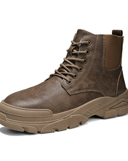 All-match Martin Boots Solid Color Casual Men's Shoes Black New