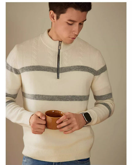 High-end Stripe Warm Knitwear