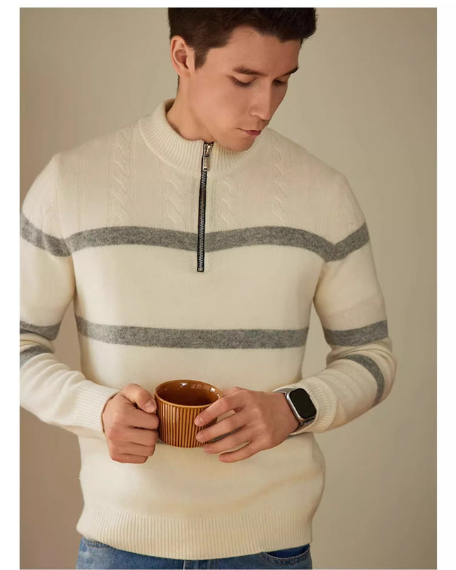 High-end Stripe Warm Knitwear
