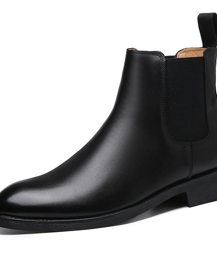 Boots Pointed Toe British Martin Boots Men's Nubuck Leather High-top Ankle Boots