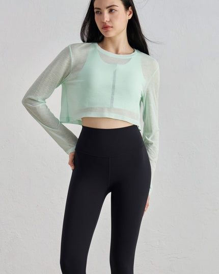 Bunchy Yarn Spring And Summer Loose Midriff Outfit Sports Long Sleeves Outerwear
