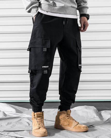 Multi-pocket handsome outdoor loose men's overalls