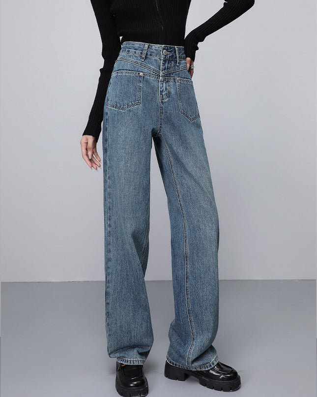 Fashionable Narrow Wide-leg Jeans For Women