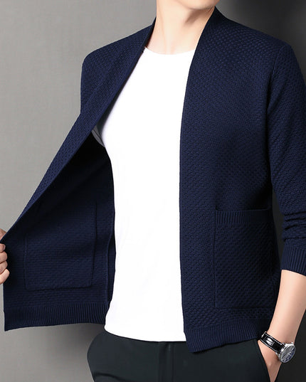 Men's Knitted Cardigan Sweater Coat